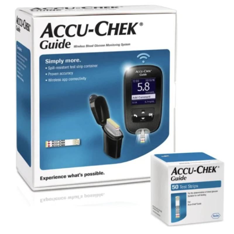 Accu-Chek Guide Kit With Strip - 1s + 50s - DoctorOnCall Online Pharmacy