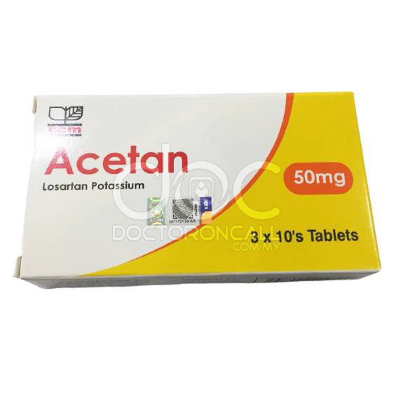 Acetan 50mg Tablet 30s - DoctorOnCall Farmasi Online