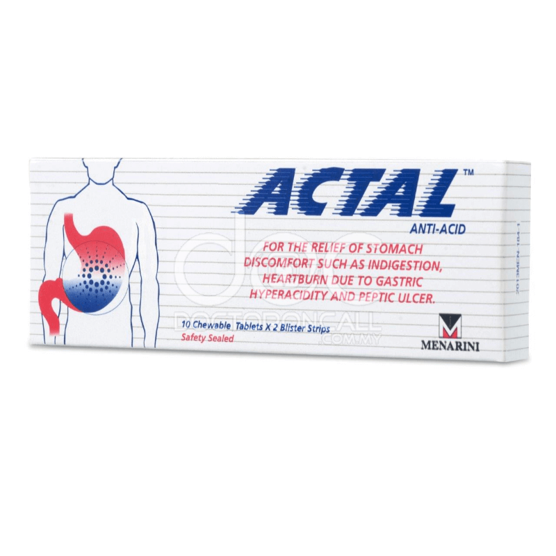 Actal Tablet 10s (strip) - DoctorOnCall Farmasi Online