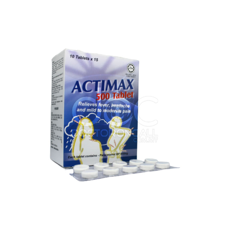 Actimax 500 Tablet 10s (strip) - DoctorOnCall Farmasi Online