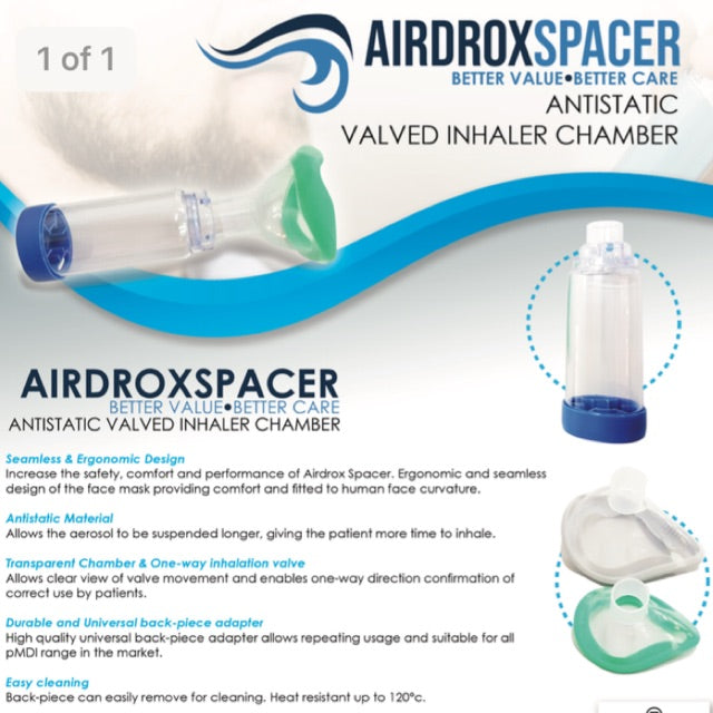 Airdrox Inhaler Chamber for Adult (PP Autoclavable) 1s - DoctorOnCall Farmasi Online