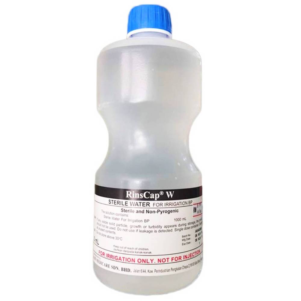 Ain Medicare Rinscap W Sterile Water For Irrigation Solution - 1000ml - DoctorOnCall Farmasi Online