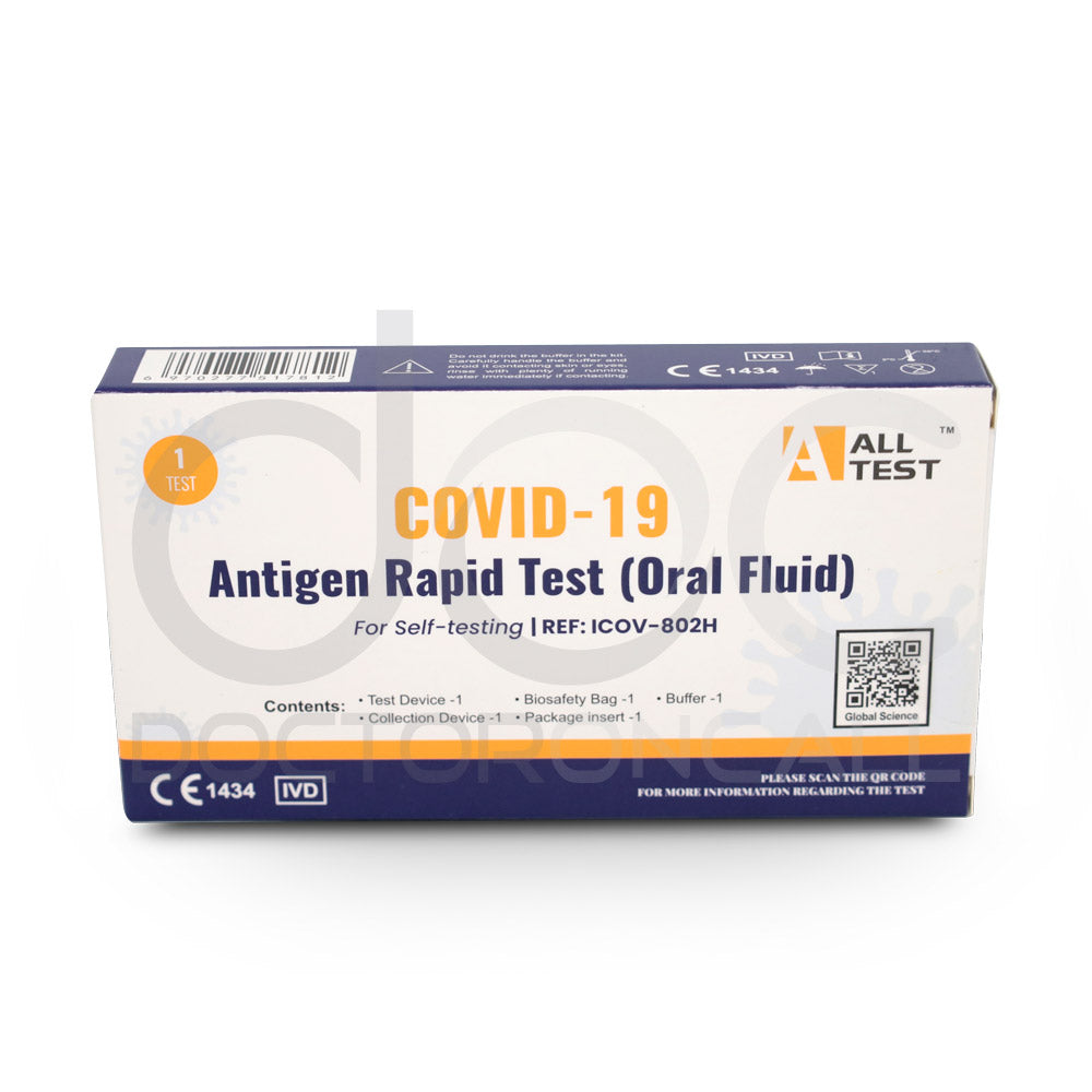 ALLTEST COVID-19 Antigen Rapid Test Kit - Oral Fluid Self Testing (EXP: 2/2024)-Perlu kurantin selepas positif lagi