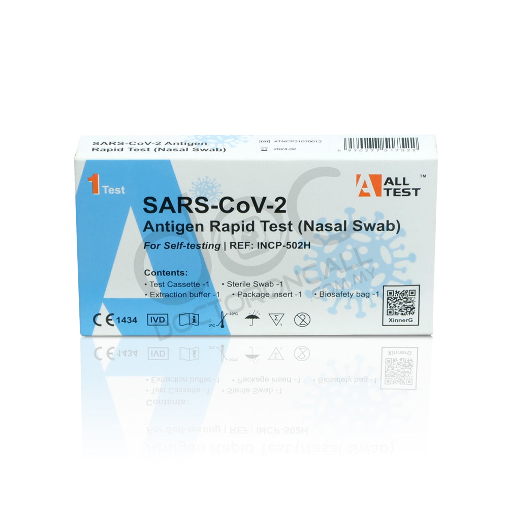 ALLTEST COVID-19 Antigen Rapid Test Kit - Nasal Swab - 1s - DoctorOnCall Farmasi Online