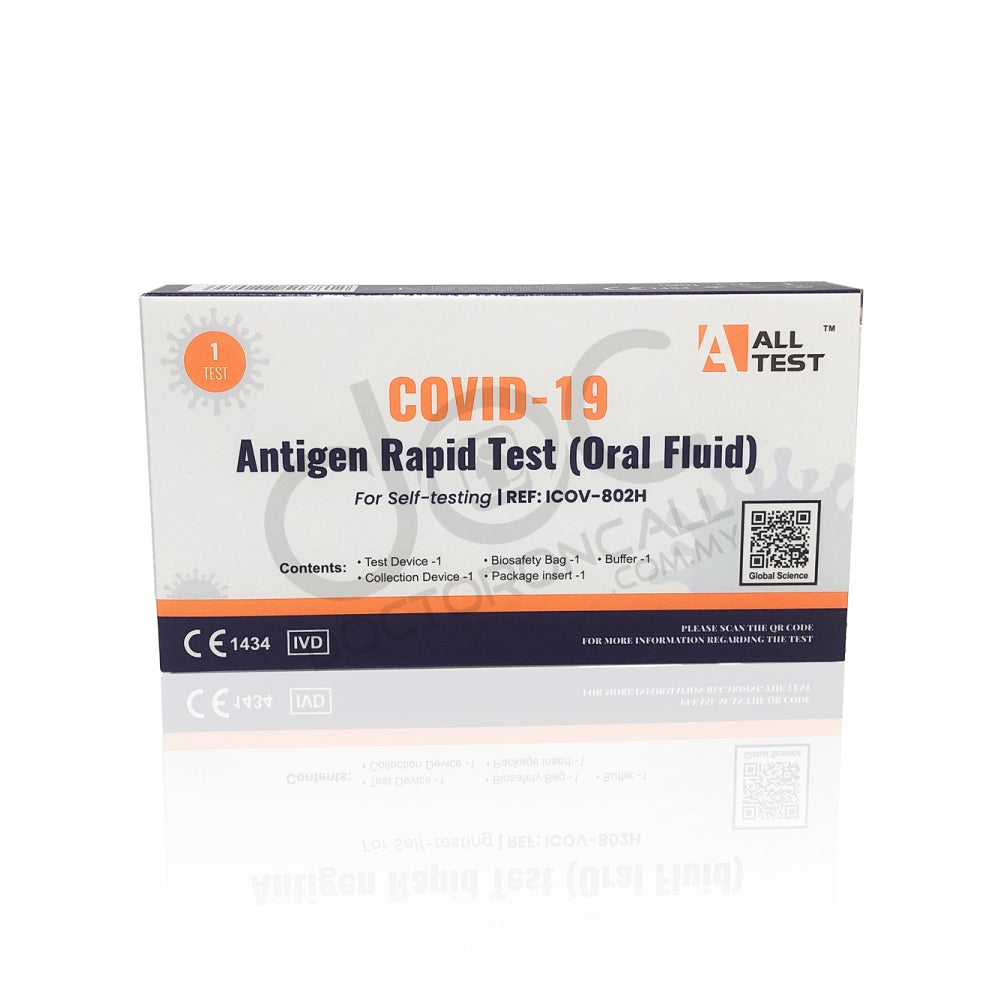 ALLTEST COVID-19 Antigen Rapid Test Kit - Oral Fluid Self Testing (EXP: 2/2024) 1s - DoctorOnCall Farmasi Online