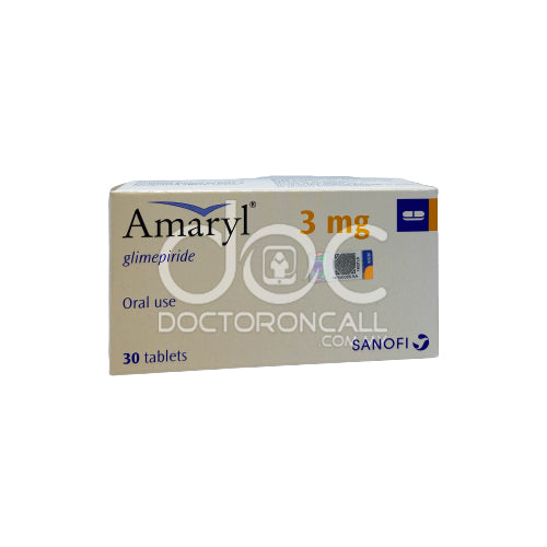 Amaryl 3mg Tablet 15s (strip) - DoctorOnCall Online Pharmacy