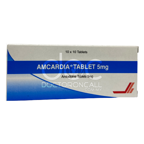 Amcardia 5mg Tablet - 10s (strip) - DoctorOnCall Farmasi Online