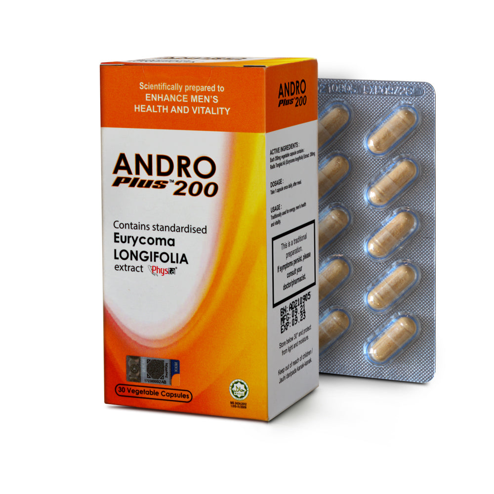 AndroPlus 200 (Standardized Tongkat Ali Extract) Capsule-Kemaluan mengeluarkan cecair putih dan merah