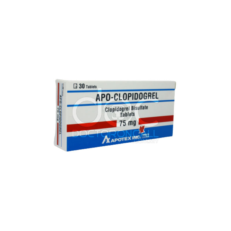 Apo-Clopidogrel 75mg Tablet 30s - DoctorOnCall Online Pharmacy