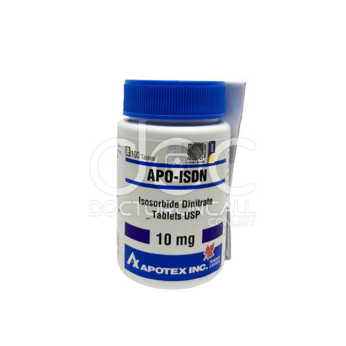 Apo-Isosorbide Dinitrate 10mg Tablet 100s - DoctorOnCall Online Pharmacy