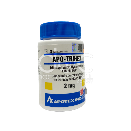 Apo-Trihex 2mg Tablet - 100s - DoctorOnCall Farmasi Online