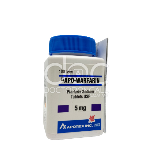 Apo-Warfarin 5mg Tablet - 100s - DoctorOnCall Online Pharmacy