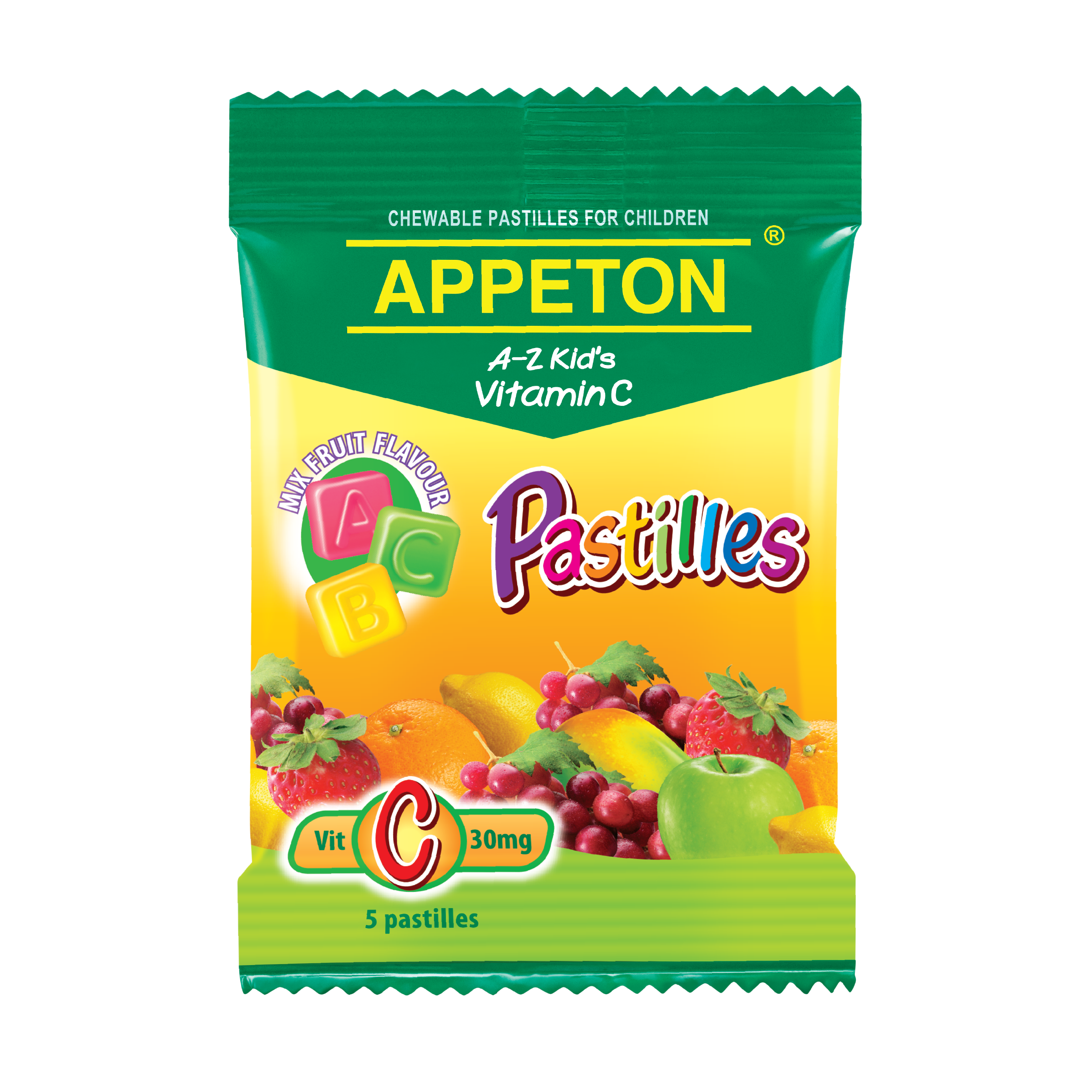 Appeton A-Z Kid's Vitamin C Pastille 5s x20 - DoctorOnCall Online Pharmacy