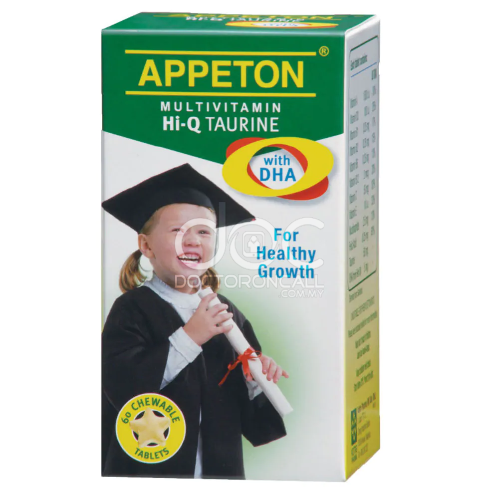 Appeton Multivitamin Hi-Q Taurine with DHA Tablet 60s - DoctorOnCall Online Pharmacy