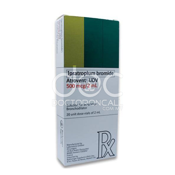 Atrovent 500mcg/2ml Unit Dose Vials 60s - DoctorOnCall Online Pharmacy