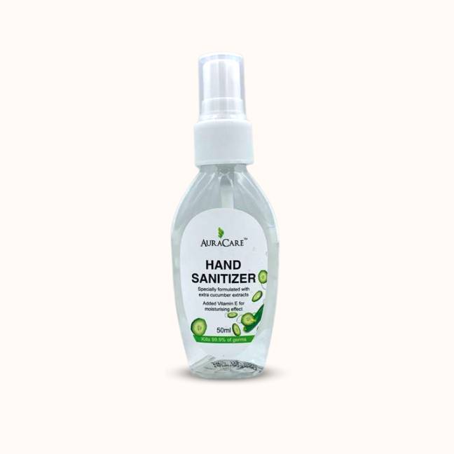 AuraCare Hand Sanitizer (with sleeve cover) 50ml Cucumber - DoctorOnCall Farmasi Online