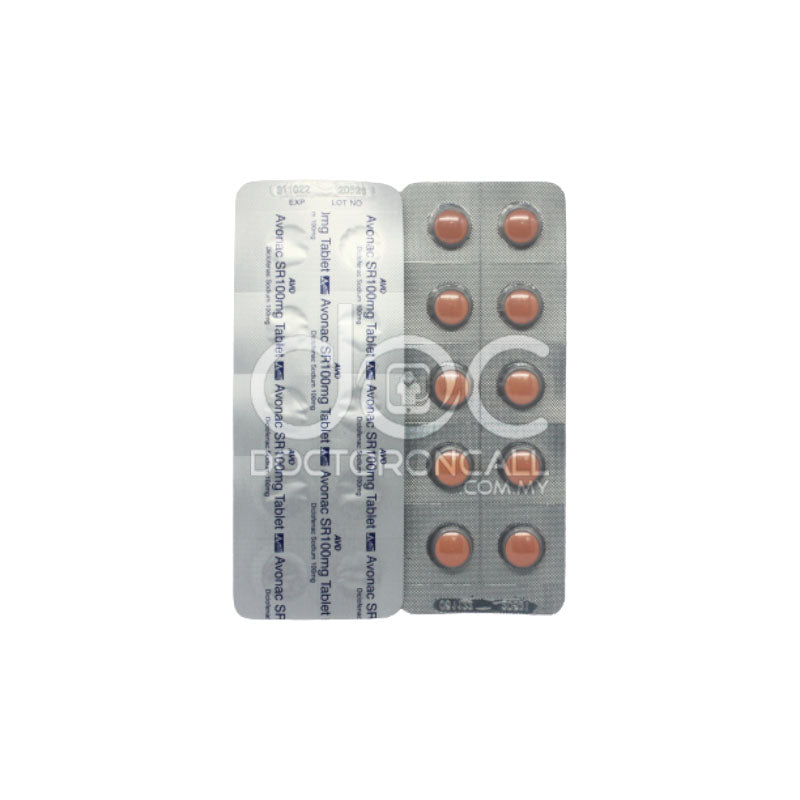 Avonac SR 100mg Tablet 10s (strip) - DoctorOnCall Online Pharmacy