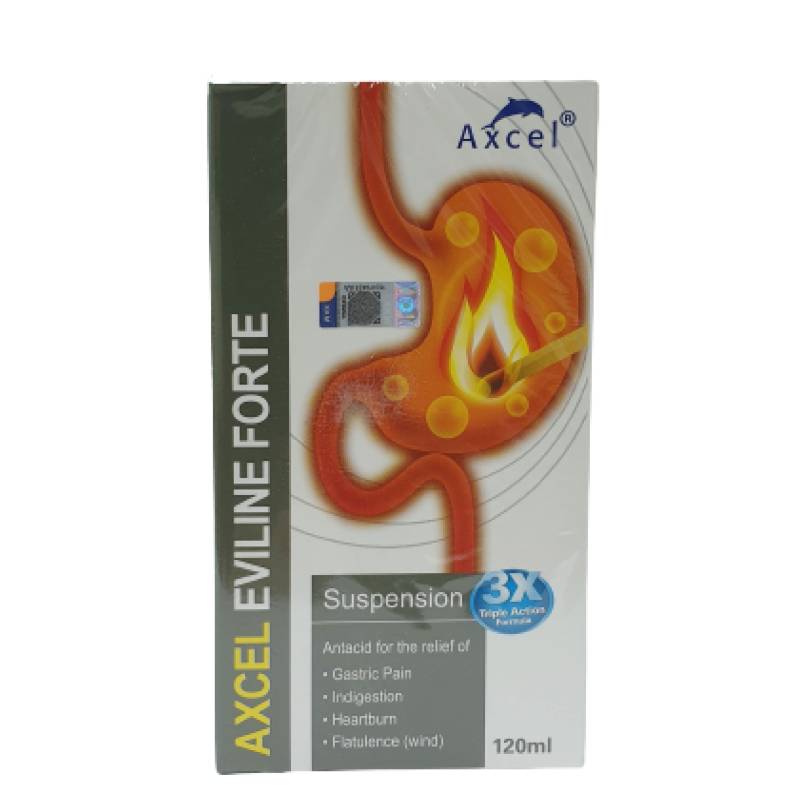 Axcel Eviline Forte Suspension-Abdominal pain not related to gastritis