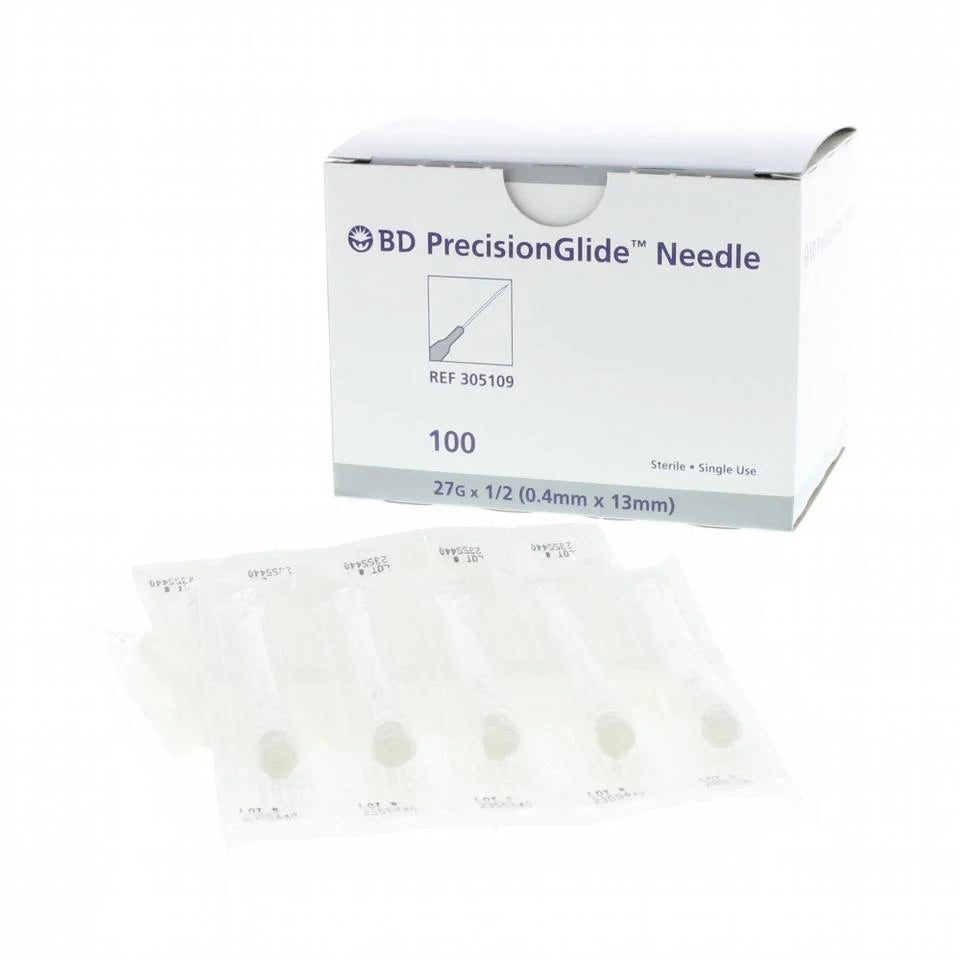 BD PrecisionGlide 27G 1/2 (0.4mm x 13mm) Needle 100s - DoctorOnCall Online Pharmacy