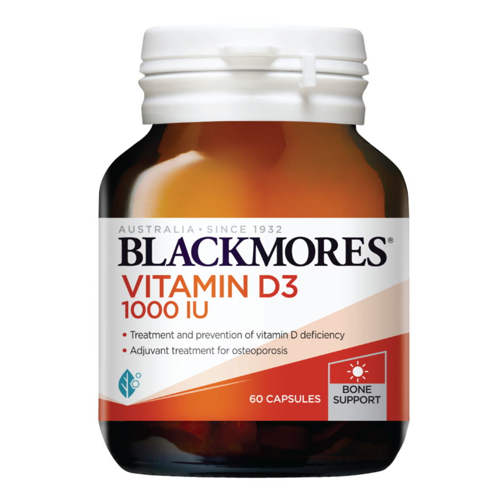 Blackmores Vitamin D3 1000IU Capsule-Saiz puting dan asimetri