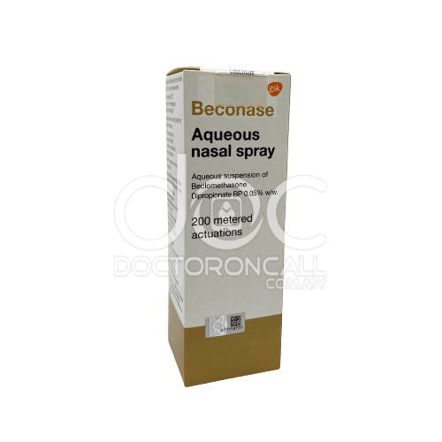 Beconase 50mcg Aqueous Nasal Spray 200 doses - DoctorOnCall Online Pharmacy