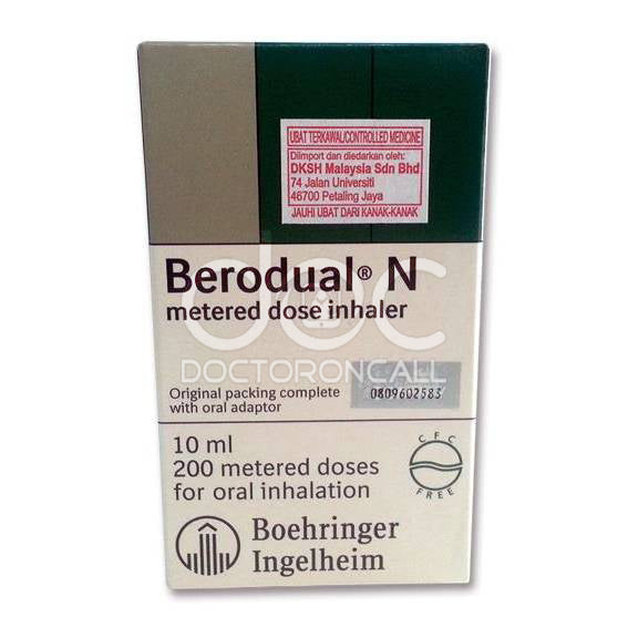 Berodual N 20/50mcg Metered Dose Inhaler 200 doses - DoctorOnCall Farmasi Online