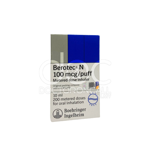 Berotec N 100mcg Metered Dose Inhaler 200 doses - DoctorOnCall Online Pharmacy
