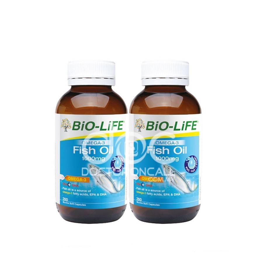Bio-Life Omega-3 Fish Oil 1000mg Capsule 30s - DoctorOnCall Farmasi Online