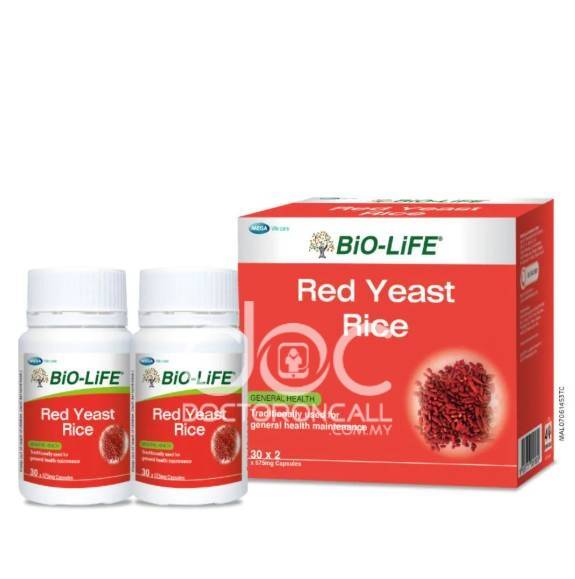 Bio-Life Red Yeast Rice Capsule 100s x2 - DoctorOnCall Farmasi Online