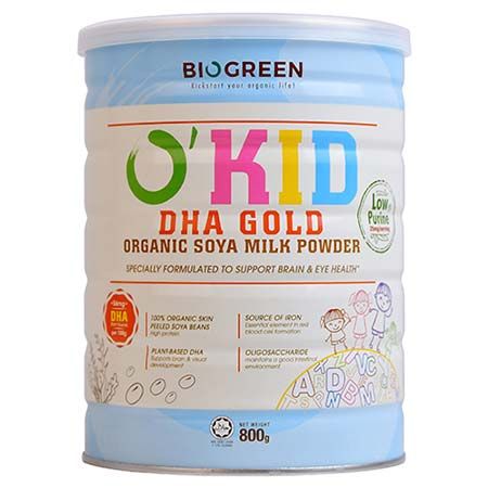 Biogreen O'Kid DHA gold Organic Soya Milk 800g - DoctorOnCall Farmasi Online