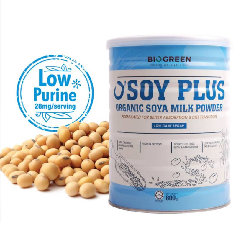 Biogreen O Soy plus Organic Soya Milk Low Cane Sugar 800g - DoctorOnCall Online Pharmacy