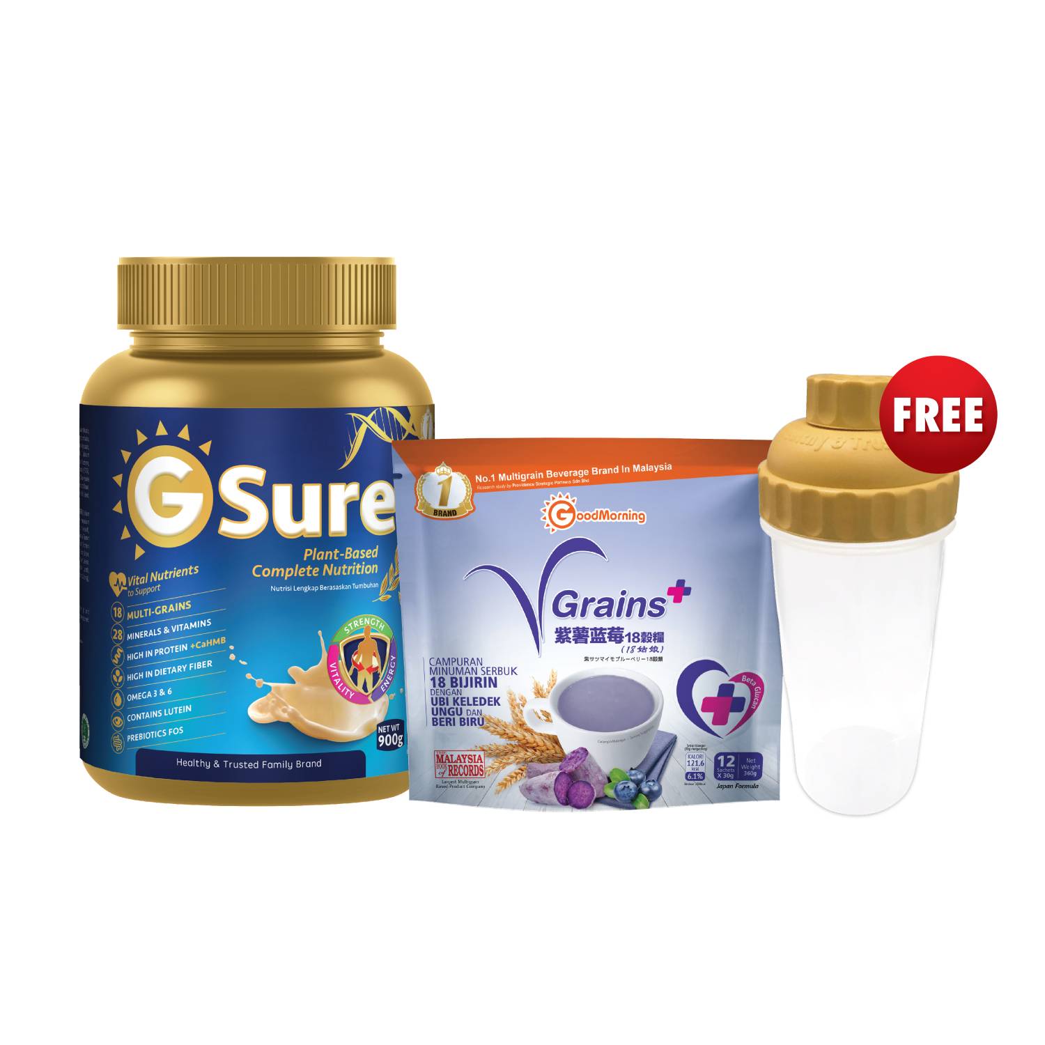 GoodMorning GSure + VGrains 900g + 30g x12 + FOC Shaker - DoctorOnCall Online Pharmacy