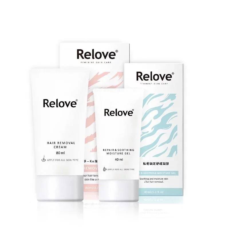 Relove Hair Removal Cream + Repair & Smoothing Moisture Gel Bundle Set 80ml + 40ml - DoctorOnCall Online Pharmacy