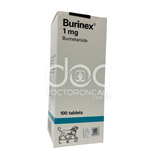 Burinex 1mg Tablet 10s (strip) - DoctorOnCall Farmasi Online