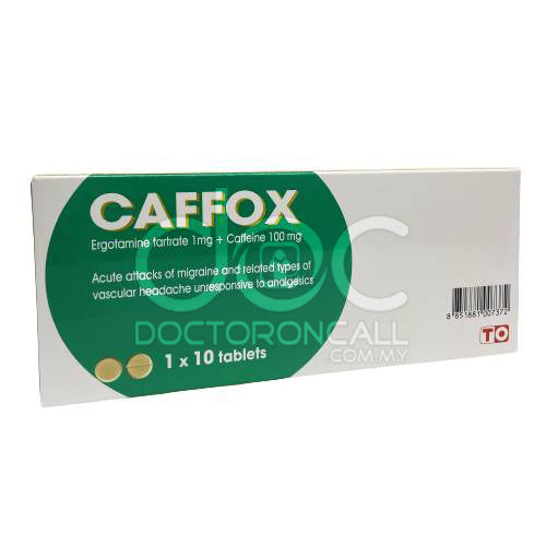 Caffox Tablet-Possible Headache,pain at top right side of skull