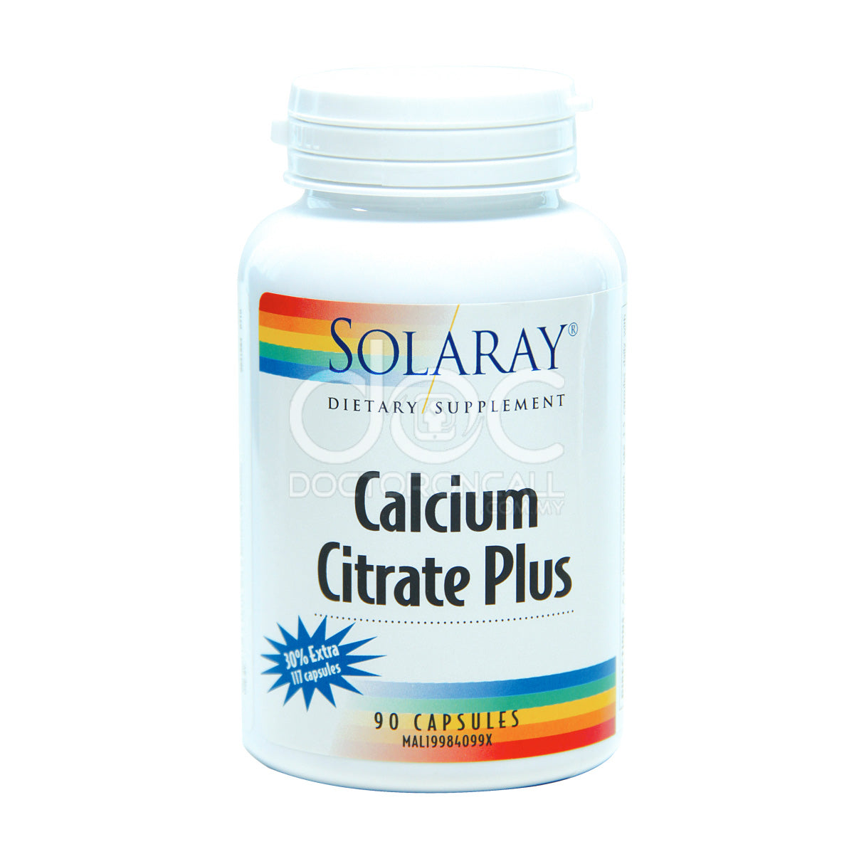 Solaray Calcium Citrate Capsule 117s - DoctorOnCall Farmasi Online
