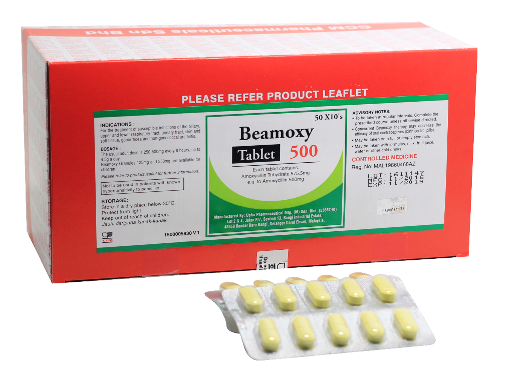 Beamoxy 500mg Tablet 10s (strip) - DoctorOnCall Online Pharmacy