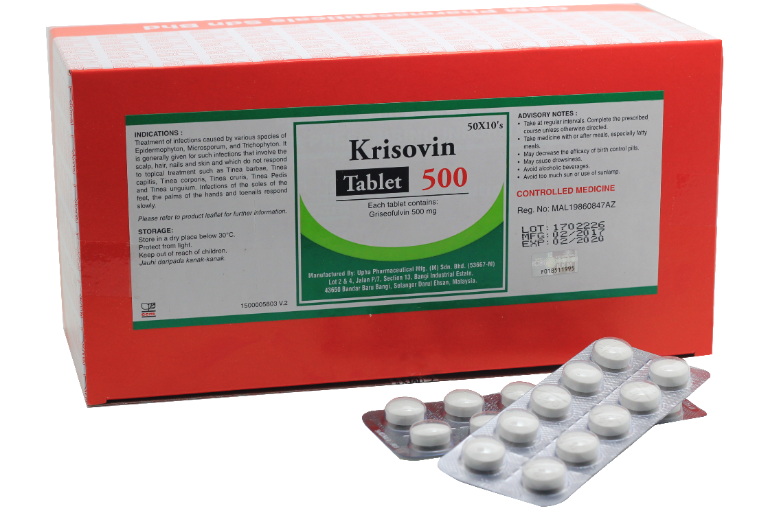 Krisovin 500mg Tablet 10s (strip) - DoctorOnCall Online Pharmacy