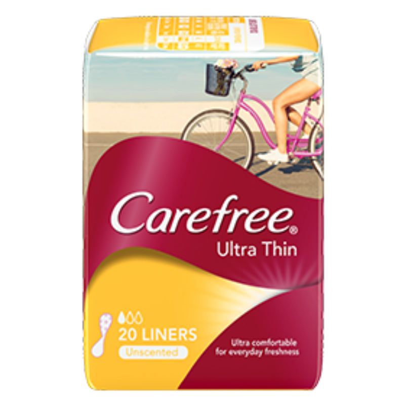 Carefree Ultra Thin Unscented Liner 40s x2 - DoctorOnCall Farmasi Online