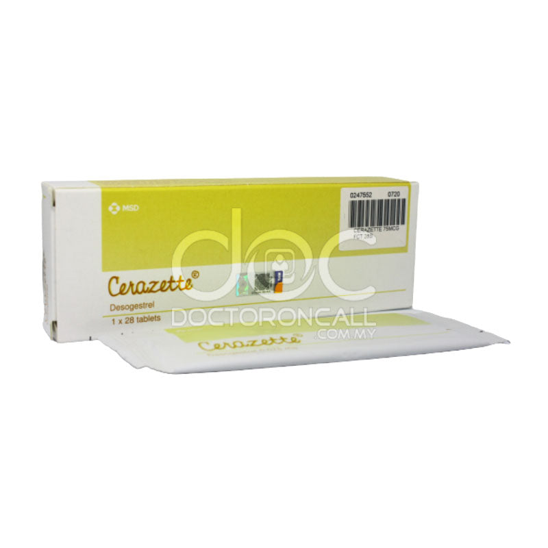 Cerazette 75mcg Tablet 28s - DoctorOnCall Farmasi Online