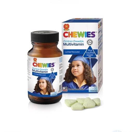 Chewies Multivitamin + Taurine Chewable Tablet 60s - DoctorOnCall Farmasi Online