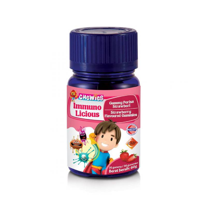 Chewies Immunolicious Gummy (Strawberry) 60s - DoctorOnCall Farmasi Online