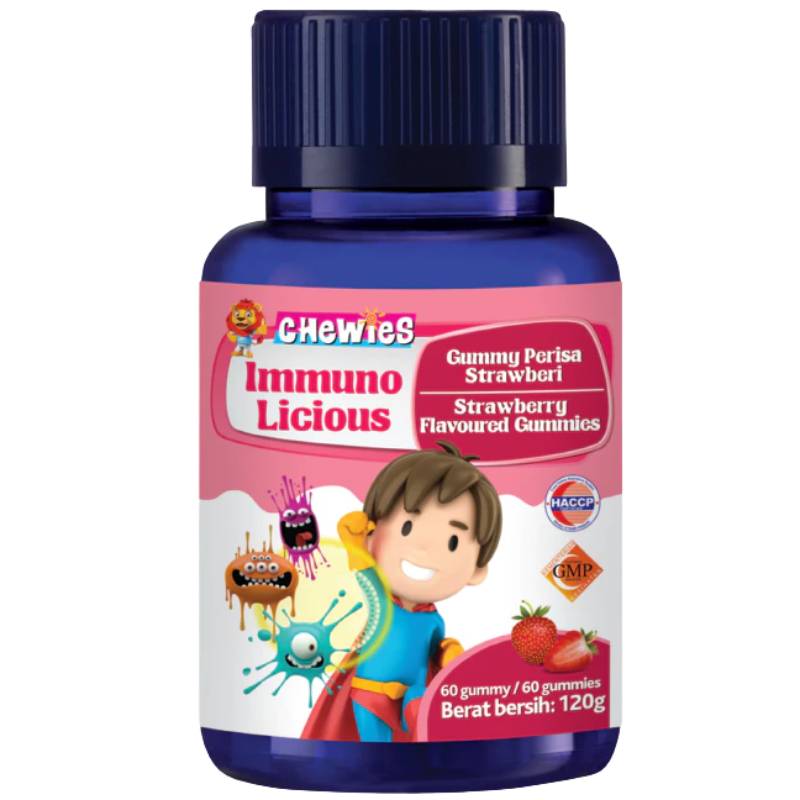 Chewies Immunolicious Gummy (Strawberry) 30s - DoctorOnCall Farmasi Online