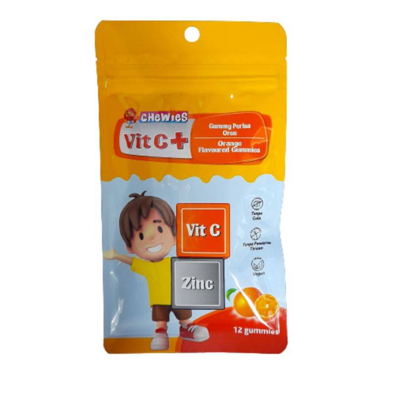 Chewies Vitamin C + Zinc Gummy (Orange) 10x12s - DoctorOnCall Farmasi Online