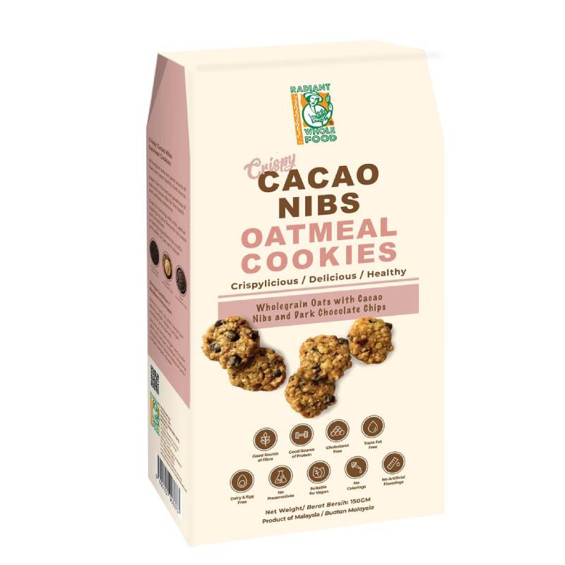 Chocolate Chip With Cacao Nibs Oatmeal Cookies 150g - DoctorOnCall Farmasi Online