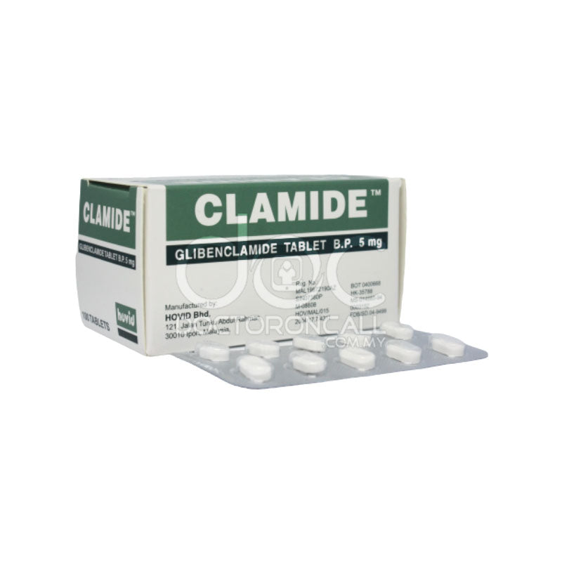 Clamide 5mg Tablet 100s - DoctorOnCall Farmasi Online