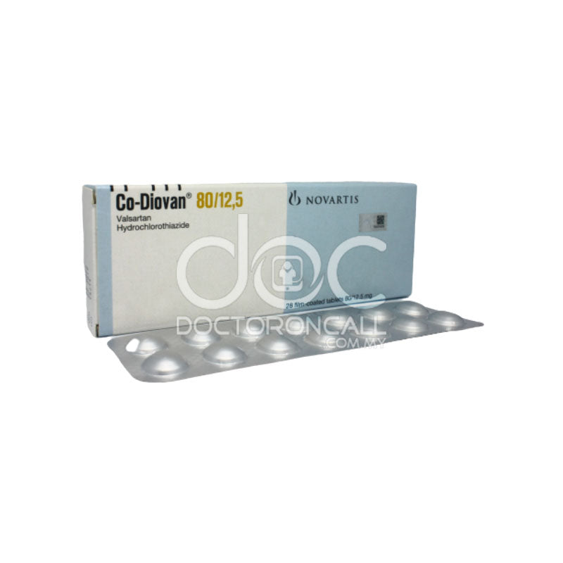 Co-Diovan 80/12.5mg Tablet 28s - DoctorOnCall Online Pharmacy