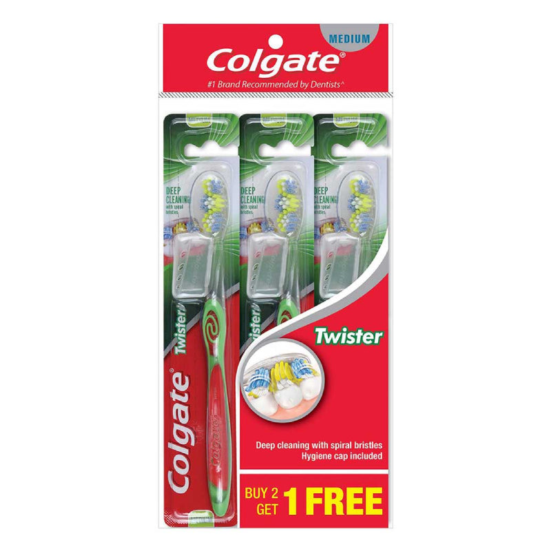 Colgate Twister (Medium) Toothbrush - 3s - DoctorOnCall Online Pharmacy