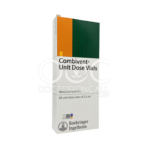 Combivent Unit Dose Vials 2.5ml x10 (strip) - DoctorOnCall Online Pharmacy