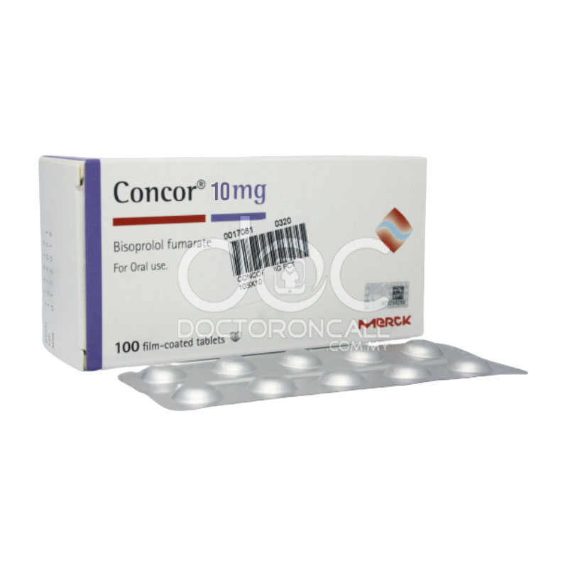 Concor 10mg Tablet 100s - DoctorOnCall Online Pharmacy